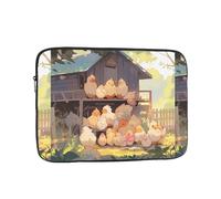 YYHWHJDE Chickens on The Farm Prints, custodia protettiva antiurto portatile per laptop da 12 pollici, per uomini e donne, viaggi d'affari e uso quotidiano in ufficio