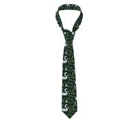 YYHWHJDE cigno foglie verdi Stampe Cravatta da uomo stile classico cravatta adatta per vacanze e lavoro
