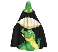 YYHWHJDE Coccodrillo Sotto L'Ombrellone Stampe Halloween Adulto Mantello Con Cappuccio Uomini E Donne Abbigliamento Mantello Gioco di Ruolo