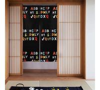 YYHWHJDE Collezione completa di lettere Stampe Tenda Due Pezzi Implicato 86,4 x 142,2 cm Tende in Tessuto, Divisori per Stanze da Appendere Tra Stanze, Alle Porte
