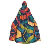 YYHWHJDE Colorato libellule Stampe Halloween adulto mantello con cappuccio per feste e costumi
