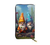 YYHWHJDE Colorful Gnomes Picture Portafoglio lungo pochette in pelle Progettato per ragazze e donne alla moda elegante e personalizzato 19 x 10,5 cm, nero, taglia unica, Nero , Taglia unica