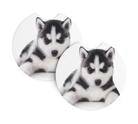 YYHWHJDE Confezione da 2 sottobicchieri con stampa a forma di cane, il regalo ideale per l'inaugurazione della casa per i proprietari di auto, in neoprene di alta qualità, stile e protezione senza