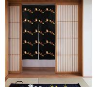 YYHWHJDE Conversazione tra coccinella e scoiattolo Stampe Tenda per porta divisorio splicing protezione della privacy adatta per cucina, bagno, stanza 86,4 x 142,2 cm