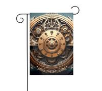 YYHWHJDE Cool Steampunk Gears Pattern Giardino pennone esterno cortile decorazione moda 12x18 pollici