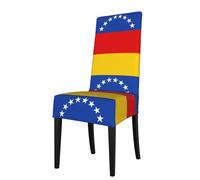 YYHWHJDE Copertura protettiva per sedia da pranzo con stampa bandiera del Venezuela, morbida, confortevole, resistente alle pieghe, elastica, adatta alla maggior parte delle sedie senza braccioli