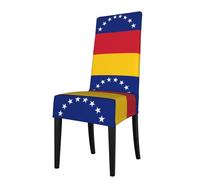 YYHWHJDE Copertura protettiva per sedia da pranzo con stampa bandiera del Venezuela, morbida, confortevole, resistente alle pieghe, elastica, adatta alla maggior parte delle sedie senza braccioli