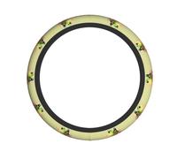 YYHWHJDE - Coprivolante elastico con motivo divertente rana che fa yoga, antiscivolo, resistente, si adatta alla maggior parte dei veicoli