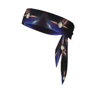 YYHWHJDE Cosmic Saturn Pattern Foulard sportivo, assorbe il sudore e traspirante, fascia per capelli con movimento, fazzoletto su entrambi i lati