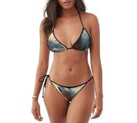 YYHWHJDE Costume da bagno da donna a 2 pezzi con orso polare in inverno con immagine triangolare, Nero, L