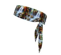 YYHWHJDE - Cravatta sportiva con motivo a cascata e uccelli ad asciugatura rapida, traspirante per donne, ragazze e uomini, allenamento, leggero, traspirante