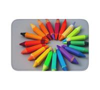 YYHWHJDE Crayons Picture - Tappetino antiscivolo e ispessito, adatto per bagni, camere da letto, lavabile, 40,6 x 61 cm