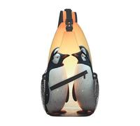 YYHWHJDE Cross Chest Bag Diagonally - Borsa a tracolla di qualità, resistente e spaziosa, per uomini e donne, con immagine dei pinguini, nera, taglia unica, Nero , Taglia unica
