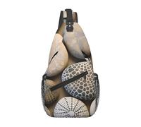 YYHWHJDE Cross Chest Bag Diagonally - Borsa a tracolla di qualità, resistente e spaziosa, per uomini e donne, stampa con pietre petoskey, nero, taglia unica, Nero , Taglia unica