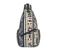 YYHWHJDE Cross Chest Bag Diagonally - Borsa a tracolla di qualità, resistente e spaziosa, per uomini e donne, illustrazione dei popoli africani, nero, taglia unica, Nero , Taglia unica