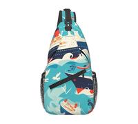 YYHWHJDE Cross Chest Bag Diagonally - Borsa a tracolla di qualità, resistente e spaziosa, per uomini e donne, motivo nave da crociera, nero, taglia unica, Nero , Taglia unica