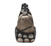 YYHWHJDE Cross Chest Bag Diagonally - Borsa a tracolla di qualità, resistente e spaziosa, per uomini e donne, motivo Petoskey, nero, taglia unica, Nero , Taglia unica