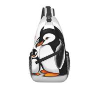 YYHWHJDE Cross Chest Bag Diagonally - Borsa a tracolla di qualità, resistente e spaziosa, per uomini e donne, motivo I Love Penguins, nero, taglia unica, Nero , Taglia unica