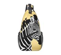 YYHWHJDE Cross Chest Bag Diagonally - Borsa a tracolla di qualità, resistente e spaziosa, per uomini e donne, stampa zebrata in bianco e nero, taglia unica, Nero , Taglia unica
