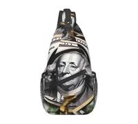 YYHWHJDE Cross Chest Bag Diagonally - Borsa a tracolla di qualità, resistente e spaziosa, per uomini e donne, motivo banconote, nero, taglia unica, Nero , Taglia unica