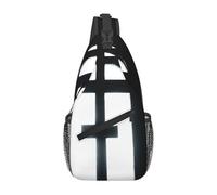 YYHWHJDE Cross Chest Bag Diagonally - Borsa a tracolla di qualità, resistente e spaziosa, per uomini e donne, motivo croce chiesa, nero, taglia unica, Nero , Taglia unica