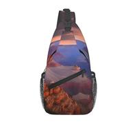 YYHWHJDE Cross Chest Bag Diagonally - Borsa a tracolla di qualità, resistente e spaziosa, per uomini e donne, stampa Beauty Grand Canyon, nera, taglia unica, Nero , Taglia unica
