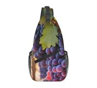 YYHWHJDE Cross Chest Bag Diagonally - Borsa a tracolla di qualità, resistente e spaziosa, per uomini e donne, stampa uva del deserto, nera, taglia unica, Nero , Taglia unica