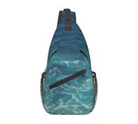 YYHWHJDE Cross Chest Bag Diagonally - Borsa a tracolla di qualità, resistente e spaziosa, per uomini e donne, stampa The Deep Ocean, nera, taglia unica, Nero , Taglia unica