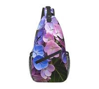 YYHWHJDE Cross Chest Bag Diagonally - Borsa a tracolla di qualità, resistente e spaziosa, per uomini e donne, bella immagine di ortensia, nero, taglia unica, Nero , Taglia unica