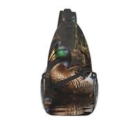 YYHWHJDE Cross Chest Bag Diagonally - Borsa a tracolla di qualità, resistente e spaziosa, per uomini e donne, immagine di anatra reale, nera, taglia unica, Nero , Taglia unica