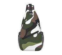 YYHWHJDE Cross Chest Bag Diagonally - Borsa a tracolla di qualità, resistente e spaziosa, per uomini e donne, motivo mimetico, nero, taglia unica, Nero , Taglia unica