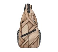 YYHWHJDE Cross Chest Bag Diagonally - Borsa a tracolla di qualità, resistente e spaziosa, per uomini e donne, motivo in legno massello, nero, taglia unica, Nero , Taglia unica