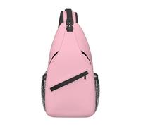 YYHWHJDE Cross Chest Bag Diagonally - Qualità, resistente e spaziosa borsa a tracolla per uomini e donne tinta unita stampa rosa, nero, taglia unica, Nero , Taglia unica