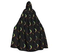 YYHWHJDE Crows Over The Rainbow Stampe Halloween Adulto Mantello Con Cappuccio Uomini E Donne Abbigliamento Mantello Gioco di Ruolo