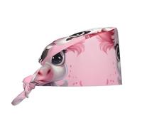 YYHWHJDE Cuffia chirurgica con stampa di mucche in stile cartone animato, regolabile, per uomini e donne