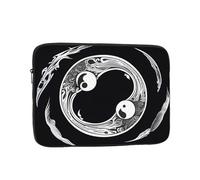YYHWHJDE Custodia per laptop portatile con stampa di simboli yin e yang da 12 pollici, borsa antiurto per uomini e donne, viaggi d'affari e uso quotidiano in ufficio