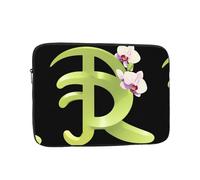 YYHWHJDE Custodia portatile antiurto per laptop da 15 pollici con immagine di orchidea dell'alfabeto, per uomini e donne, viaggi d'affari, scuola e ufficio, uso quotidiano