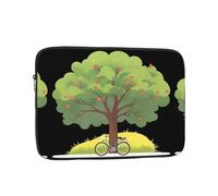 YYHWHJDE Custodia protettiva antiurto portatile per laptop da 17 pollici con stampa di bicicletta sotto l'albero per uomini e donne, viaggi d'affari e uso quotidiano in ufficio