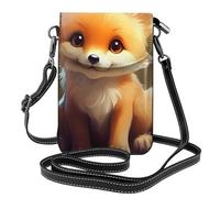 YYHWHJDE Cute Baby Fox Picture - Telefono cellulare da donna con prepuzio in pelle, a tracolla, piccola tracolla regolabile