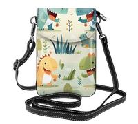YYHWHJDE Cute little baby dinosauro Picture Ladies cellulare con prepuzio in pelle, crossbody flip cover, piccola tracolla regolabile