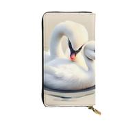 YYHWHJDE Cute Little Swan Prints - Pochette lunga in pelle di qualità, progettata per ragazze e donne alla moda, elegante, 19 x 10,5 cm, Nero , Taglia unica