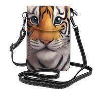YYHWHJDE Cute Tiger Picture - Telefono cellulare da donna con prepuzio in pelle, tracolla piccola regolabile