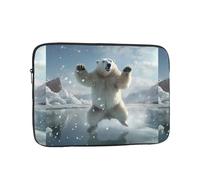 YYHWHJDE Dancing Polar Bear Prints Custodia protettiva antiurto portatile per laptop da 12 pollici per uomini e donne viaggi d'affari e ufficio uso quotidiano