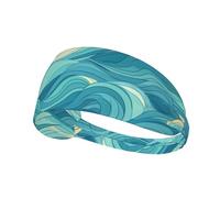 YYHWHJDE Dawn Ocean Waves Picture - Fascia elastica estiva da donna, a prova di sudore