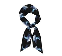 YYHWHJDE Deafening Thunder and Lightning stampa lunga striscia sciarpa di seta per le donne, striscia morbida e liscia, accessori per borse