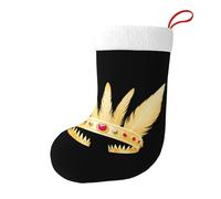 YYHWHJDE Decorazione dei calzini stampati di grande capacità della calza del festival di Natale del modello della corona della piuma d'oro