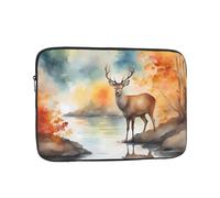 YYHWHJDE Deer by The River - Borsa portatile antiurto per laptop da 15", per uomini e donne, ideale per viaggi d'affari, scuola e uso quotidiano