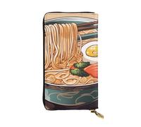 YYHWHJDE Delicious Sweet Ramen - Portafoglio lungo in pelle di qualità, progettato per ragazze e donne alla moda, elegante, 19 x 10,5 cm, Nero , Taglia unica