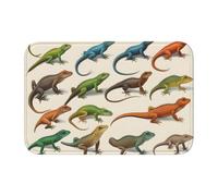 YYHWHJDE Diversi tipi di lucertola immagine cristallo velluto bordo blocco tappetino tappeto camera da letto, salotto, dormitorio decorazione casa