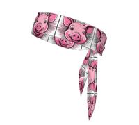 YYHWHJDE Divertente foulard sportivo con faccia di maiale rosa ad asciugatura rapida, traspirante per donne, ragazze e uomini